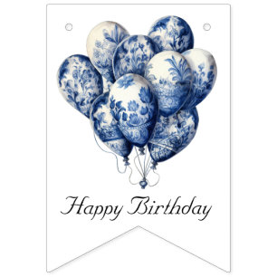 Banderines Globos azules Delft, personalizable
