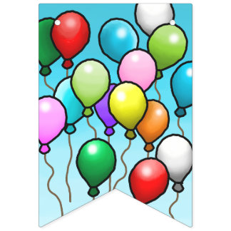 Banderines Globos de fiesta coloridos en hermosos colores