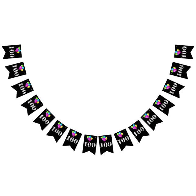 Banderines Globos de fiesta de 100 años (Todo)