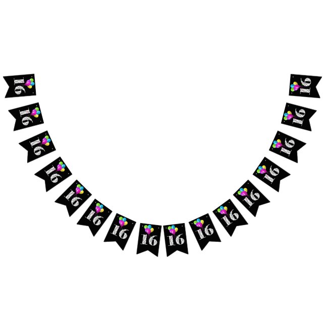 Banderines Globos de fiesta de 16 años (Todo)