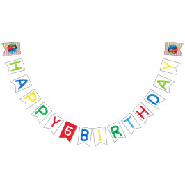 Banderines Globos felices de cumpleaños con foto