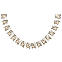 Gold Floral Bunting Flag