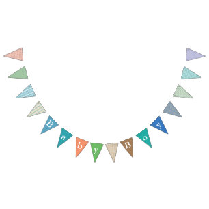 Banderines Golpe ligero elegante de Baby Shower del muchacho