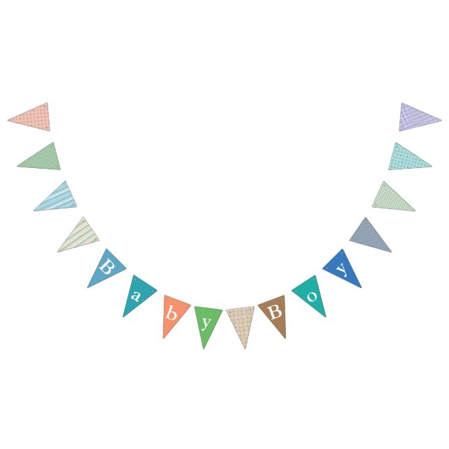 Banderines Golpe ligero elegante de Baby Shower del muchacho (Todo)