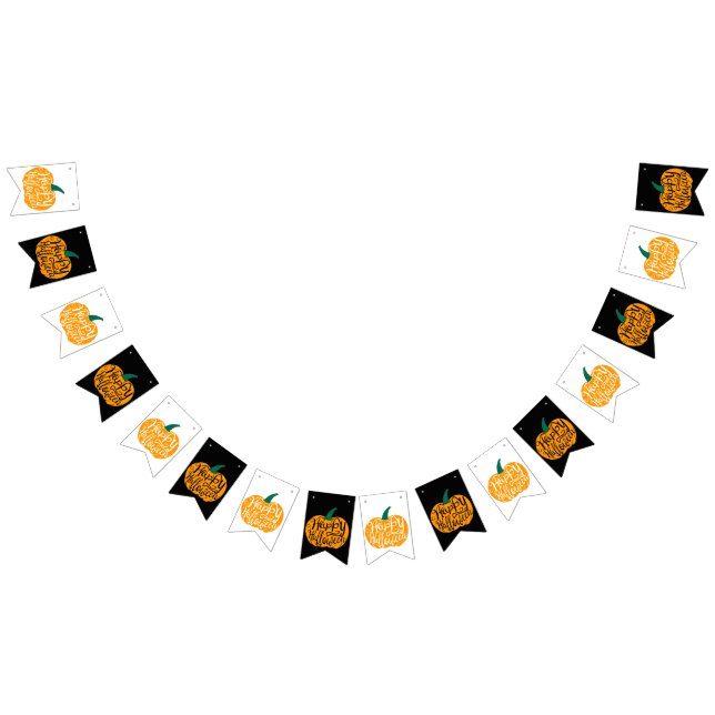 Banderines Grabación feliz de Halloween con calabaza tallada (Todo)