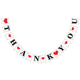 BANDERINES GRACIAS DECORACIÓN DEL RÓTULO DE LA BODA DEL ❤