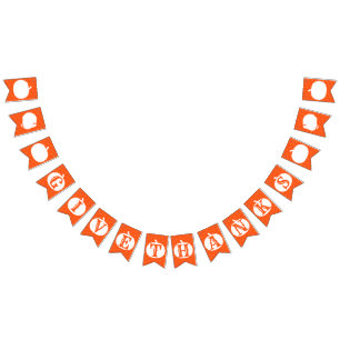 Banderines Gracias, Naranja de calabaza, Día de Acción de Gra