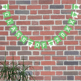 Banderines Grad Glam Green Cap Clase Simple De Más Año