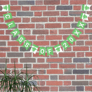 Banderines Grad Glam Green Cap Clase Simple De Más Año