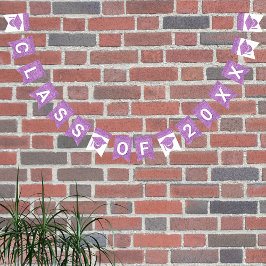 Banderines Grad Glam Púrpura Clase Simple De Más Año
