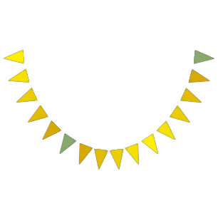 Banderines Gradiente verde canario de amarillo a piña Tropica