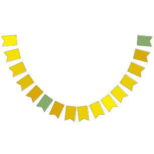 Banderines Gradiente verde canario de amarillo a piña Tropica