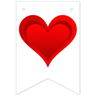 Banderines Gradientes CORAZÓN DE AMOR ROJO + tu trasero. e id