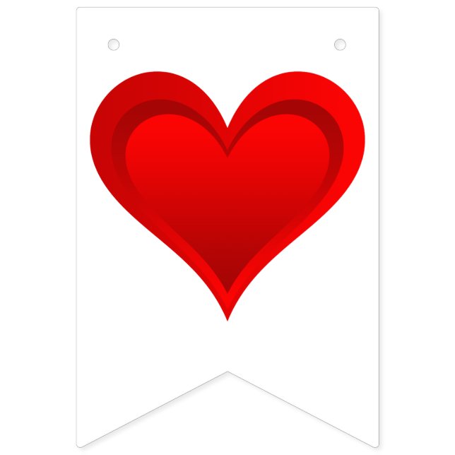 Banderines Gradientes CORAZÓN DE AMOR ROJO + tu trasero. e id (Primera bandera)