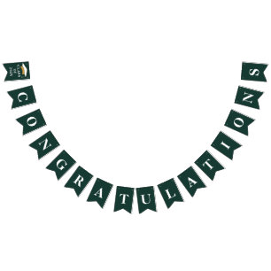 Banderines Graduación 2025 Felicitaciones Grad Green