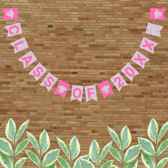 Banderines Graduación Clase De Rótulos De Fiesta Ópal Rosa De (Subido por el creador)