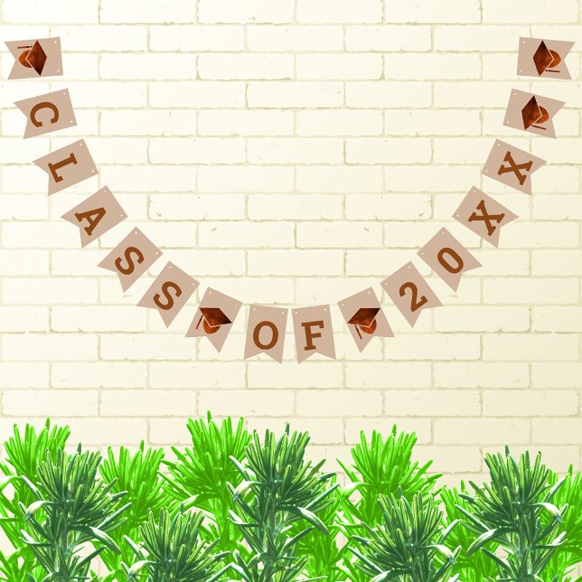 Banderines Graduación Copper Guay Fiestas Rótulos Añadir año  (Subido por el creador)