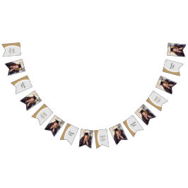 Banderines Graduación de foto de marco curvado de oro