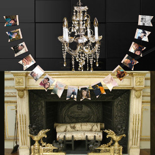 Banderines Graduación de foto de oro rosa o Fiesta de anivers