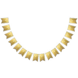 Banderines Graduación de Moda Gold Trendy Clase de Bunting 20