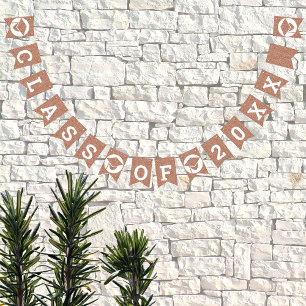 Banderines Graduación Glam Rosa Gold Crea Tu Clase De