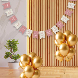 Banderines Graduación rosa polvorienta Purpurina moderna