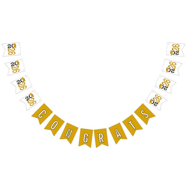 Banderines Graduation 2026 Gold and Black  (Todo)