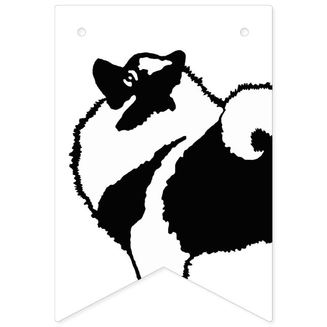 Banderines Gráficos de Keeshond - Arte de perro original lind (Primera bandera)