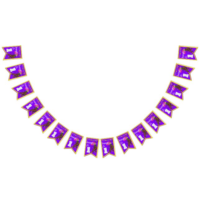 Banderines Gran pie lindo niños tarjeta de cumpleaños persona (Todo)