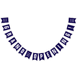 Banderines Grand Opening Dark Blue and White Your Logo Here