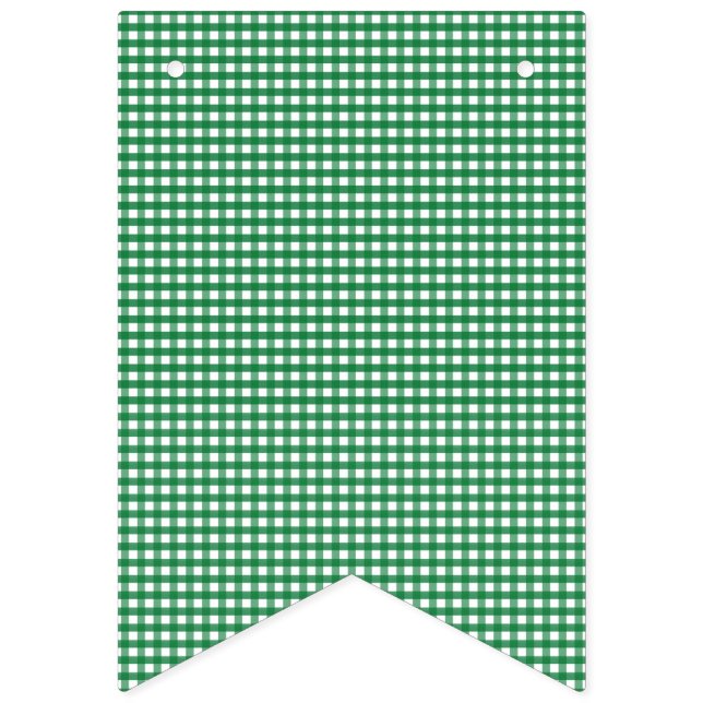 Banderines Green y White Gingham. (Primera bandera)