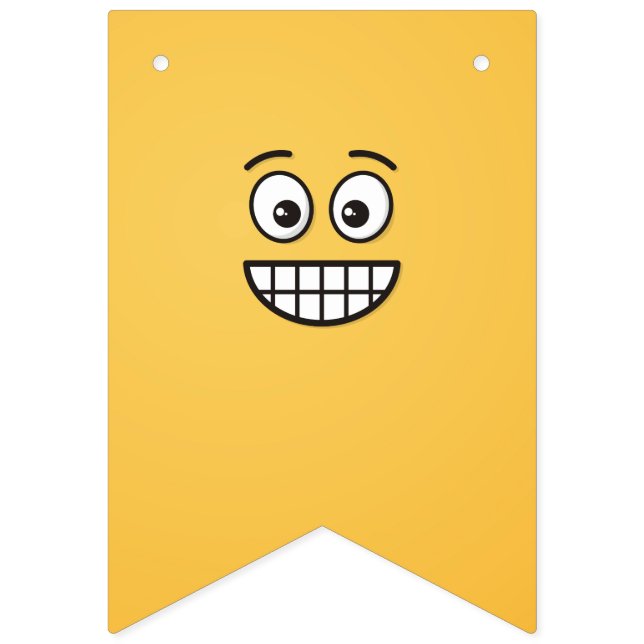Banderines Grinning Face con los ojos abiertos (Primera bandera)