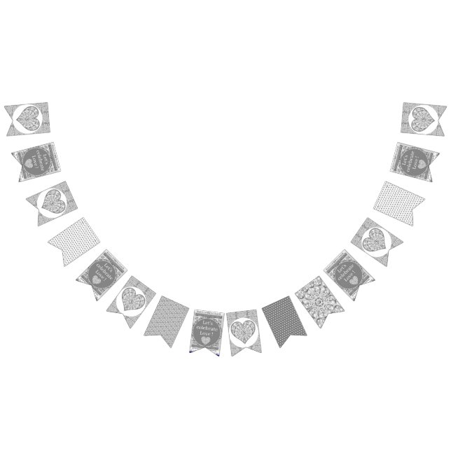 Banderines Gris de encaje cerámico (Todo)