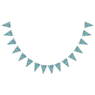 Banderines Groovy Daisies Colorful Bold Retro Ducha de Cumple