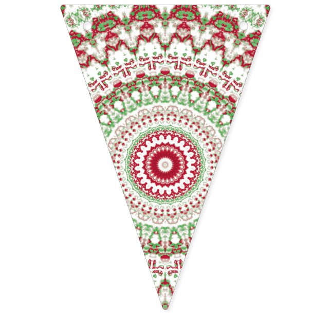 Banderines Groovy Funky Tie Dye Navidades Boho Hippie Mandala (Primera bandera)