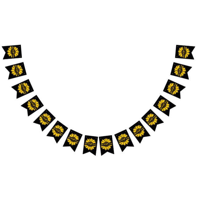 Banderines Guárdame Bien Pronto Estandarte de Lazo de Girasol (Todo)