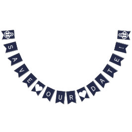 Banderines Guardar nuestra fecha de vuelo Nautical Bunting Ph