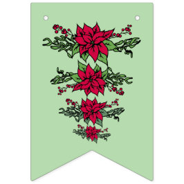 Banderines Guirnalda de poinsettia de Navidad