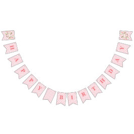 Banderines Guirnalda floral para cumpleaños de pony Pretty Po