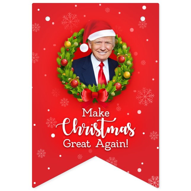 Banderines Hacer grandes a los Navidades de nuevo Trump regal (Primera bandera)