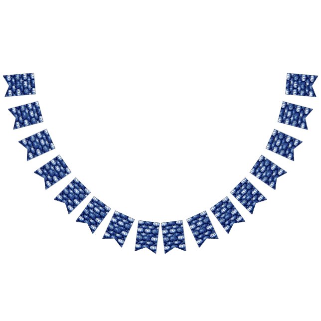 Banderines Halloween Blue and White Pumpkin (Todo)