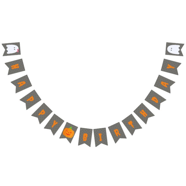 Banderines Halloween Feliz cumpleaños (Todo)