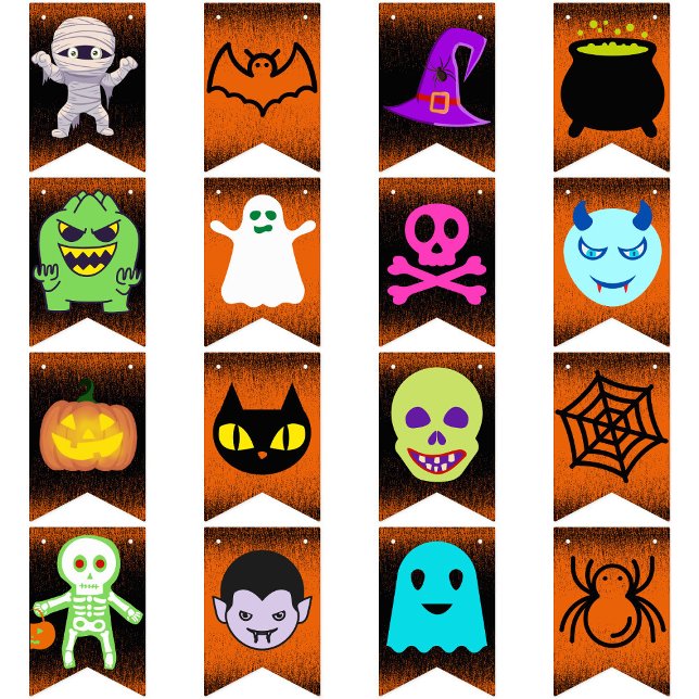 Banderines Halloween Feliz Fiesta Halloween  espeluznante div (Subido por el creador)