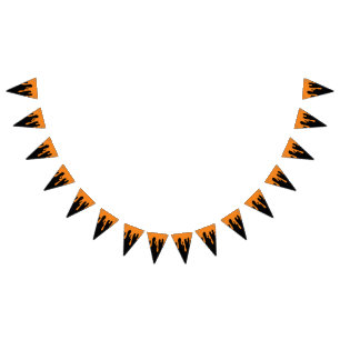 Banderines Halloween Spooky Naranja Black Drime Slime
