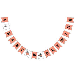 Banderines Halloween Un Bebé Está Preparando Bunting Baby Sho