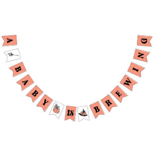 Banderines Halloween Un Bebé Está Preparando Bunting Baby Sho