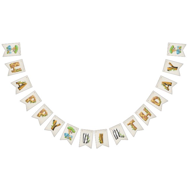 Banderines Happy Birthday Banner Wild (Todo)