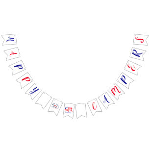 Banderines Happy Campers America personalizado