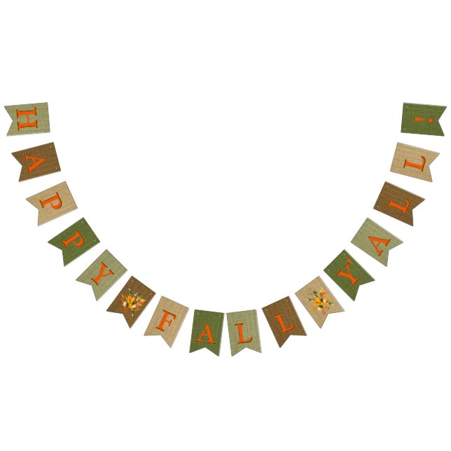 Banderines Happy Fall Y'All Burlap (Todo)