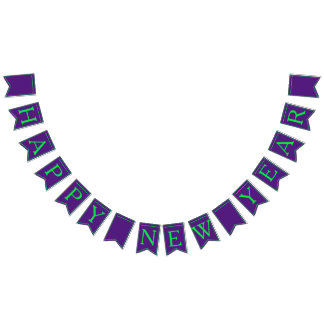 Banderines Happy New Year bunting flags by dalDesignNZ